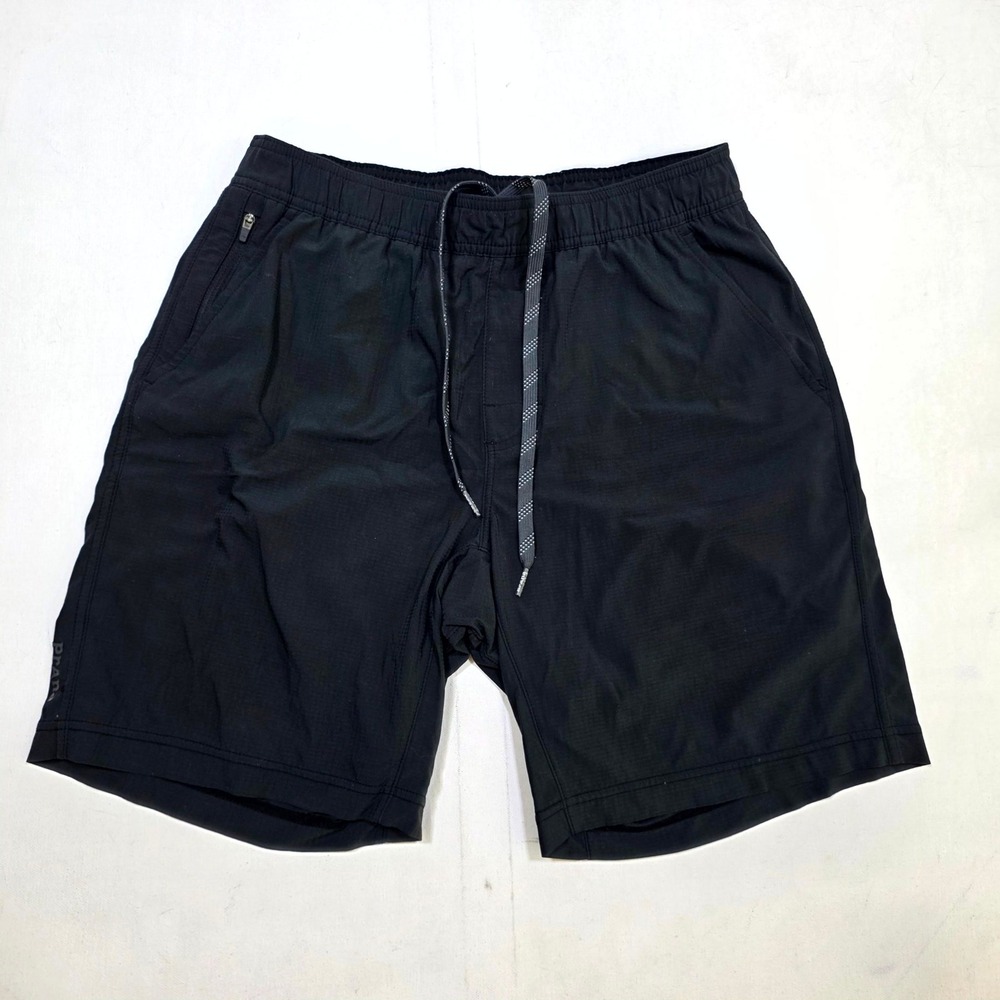 prAna Breathe Shorts Mens S Black Athletic Hiking Gym Activewear RN124977